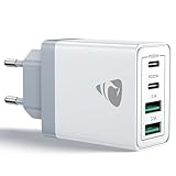 Aioneus USB C Ladegerät, 4 Ports Mehrfach Ladegerät mit USB-C und USB-A,...