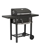 tepro Grillwagen Toronto Compakt (Holzkohle-Grill) mit Rollen, 3-fach...