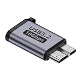 Pesfehhy Adapter Micro-B Stecker auf Typ C, Anschluss Typ C, USB 3.0...