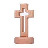 Zpeiran Holz Stehendes Kreuz,Stehendes Kreuz aus Holz mit...
