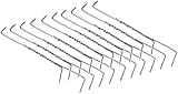 10 Stück Räucherhaken Edelstahl Doppelspitz 19 cm gedrillt 2 mm Ø...