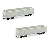 Evemodel 2 Set Spur H0 1:87 Hochbordwagen Modell Eisenbahn Güterwagen...