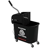 HOMCOM Putzwagen Reinigungswagen mit Wischmopp Presse 20 L Eimer mit...