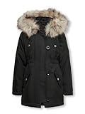 ONLY KIDS ONLY Fille Only Girl Lang 164black Parkas, Black/Detail:FUR LIGHT...