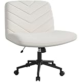Yaheetech Bürostuhl mit Rollen, Schreibtischstuhl mit breitem Sitzkissen,...