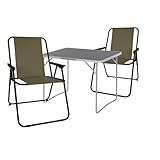 Mojawo 3tlg. Campingmöbel Set Alu 80x60x68cm 1 x Campingtisch Grey Edition...
