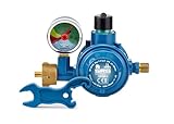 Rotarex 2-stufiger Niederdruckregler 50 mbar inkl. Gasflaschenschlüssel...