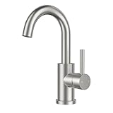 FORIOUS Wasserhahn Bad Hoch 360° Drehbar, Edelstahl Waschtischarmatur Hoch...