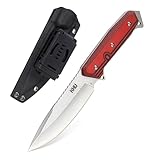 KHU D2 Stahl Outdoor Messer Feststehende Klinge Jagdmesser Mit Kydex...