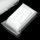 Nasxkji 30x42 cm Druckverschlussbeutel 60 Stück Zip Beutel Transparent...
