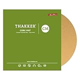 THAKKER Cork Mat - Plattentellerauflage aus feinstem Kork - Natur | 3mm...