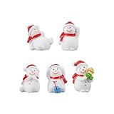 RAMGLYO 5 Stück Weihnachtsdeko - Niedliche Schneemann Figuren, Winterdeko...