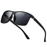 suoso Polarisiert Sonnenbrille Herren Damen Unisex Schwarz Retro...