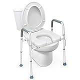 HEAO Toilettensitzerhöhung mit Armlehnen für Senioren, Höhenverstellbar...