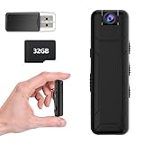 Bextgoo Body Cam mit 32GB TF Karte, 1080P FHD Mini Kamera, 8-10 Stunden...