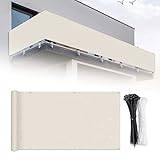 Generisch Balkonüberdachung 140x700cm, Zaunelement für Balkone und...