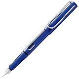 Lamy safari blue Füller - Füllhalter mit ergonomischem Griff & polierter...