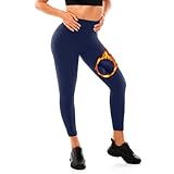 Sanpetix Thermoleggins für Damen, Gefütterte Thermo Leggings Damen...