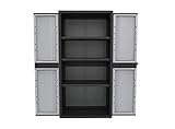 Kreher XXL Kunststoffschrank mit 3 höhenverstellbaren Böden und...