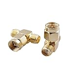 2 Stück SMA Stecker auf Doppel-SMA Buchse T-Stück Koaxial Adapter