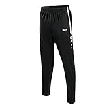 JAKO Herren Trainingshose Active Schwarz/Weiß XL I Sporthose Herren lang...