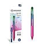 OSAMA 4 Multi Rainbow – Kugelschreiber Hochwertig 4, Kugelschreiber Minen...