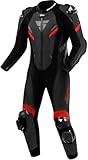 SHIMA Hyper RS perforierte 1-Teiler Motorrad Lederkombi, schwarz/rot, 52