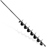 LYFETC 5x80cm Black Garten Spiralbohrer Garten Schnecken,Erdbohrer für...