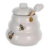 Healifty Honigglas Mit Deckel Dekorative Keramik Honig Pot Honig Bienen...