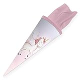 itenga Geschwister Schultüte 35cm Einhorn mit Filzverschluss kleine Tüte...