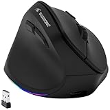 Bluestork - Ergonomische Vertikale Kabellose Maus 800-2400dpi 6 Tasten RGB...