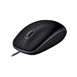 Logitech B110 Kabelgebundene USB-Maus, geräuschlose Tasten, komfortables...