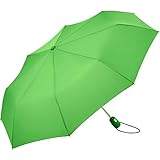 FARE Mini-Taschenschirm (hellgrün) - 18 Farben Premium-Regenschirm...