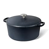 CAROTE Gusseisen Bräter mit Deckel 26CM/5L,Rund Cocotte Gusseisen Topf...