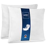 LILENO HOME Federkissen 80x80 cm [2er Set] - Kissen 80 x 80 cm aus Federn...