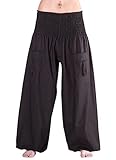 Leucht-Welten Damen Herren Pumphose Pluderhose mit Taschen Schwarz...