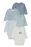 C&A Baby Jungen Body Multipack|5er Pack Streifen|Unifarben|Motivprint blau...