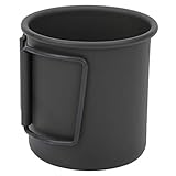 ANGGREK Campingbecher, Kaffeebecher Schwarz 300 Ml für Reisen für Camping...