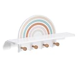 Zeller 13539 Kinder-Wandgarderobe 'Rainbow', MDF/Kiefer, ca. 48 x 13 x 24...