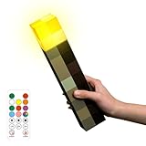 HLMNAKE Wall Fackel Nachtlicht 28cm mit Sound und Haken, Timer...