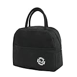 Schwarz Thermische Lunchbox Tasche - Tragbare Thermische Kühltasche,...