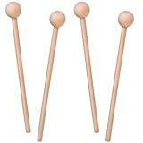 4 Stück Holzschlägel 20.5cm Xylophon Schlägel Holz Percussion Sticks,...