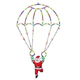Qsvbeeqj Dekorative Lichterkette, Weihnachts-Fallschirm-Licht,...