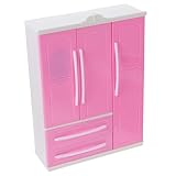 Gogogmee Mini Puppenschrank Dreitürig Puppenhaus Möbel Robustes Sicheres...