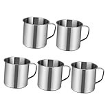 Warmhm 5 Stück Teiliges Edelstahl Becher für Tragbare Anti fall...
