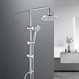JOHO Edelstahl Duschsystem Duschset Duschstange Regenduschset mit ABS...