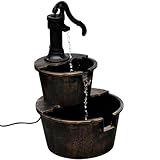 vidaXL Springbrunnen Wasserspiel Gartenbrunnen Zierbrunnen Stufenbrunnen...