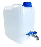 pokm toolsmarket - Wasserkanister mit Hahn, 5 Liter, Trinkwasser Kanister...