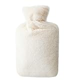 URBZUE Wärmflasche mit Weichem Bezug, Auslaufsicher 2L Hot Water Bottle...