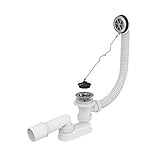 Badewanne Wannenablauf Ab-Überlaufgarnitur Länge 570 mm Chrom...